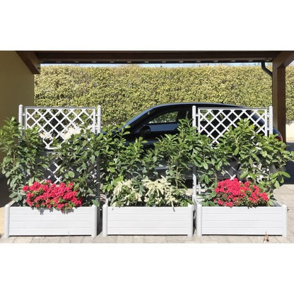 STEFANPLAST - Flower box Italia - rectangular with mesh stone gray