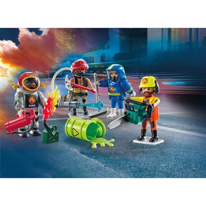 PLAYMOBIL 71468 My figures: risky jobs - with four characters from the field of firefighters - Firefighters - Ages 5 and up