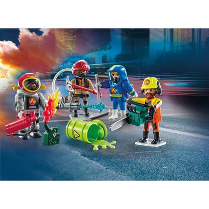 PLAYMOBIL 71468 My figures: risky jobs - with four characters from the field of firefighters - Firefighters - Ages 5 and up
