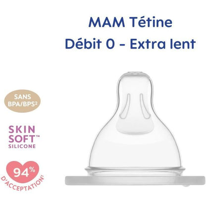 MAM Teat Flow 0 Extra Slow - Silicone