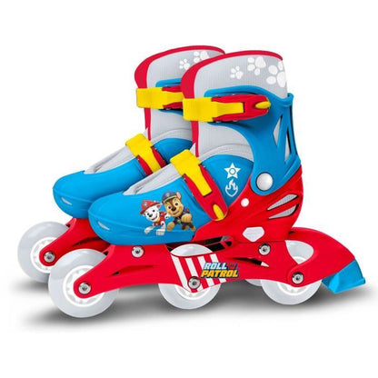 Two in one Inline Skates - PAW PATROL - PAT PATROUILLE - 3 Wheels - Tri skate and Roller in linen - Adjustable size 27-30