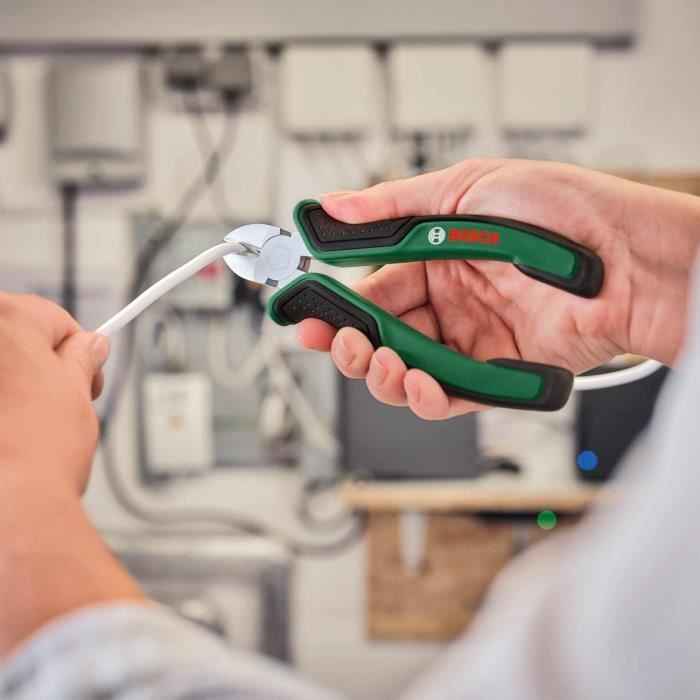 Bosch Home and Garden - Set of 3 pliers (universal, long nose, diagonal cutting, durable, ergonomic)