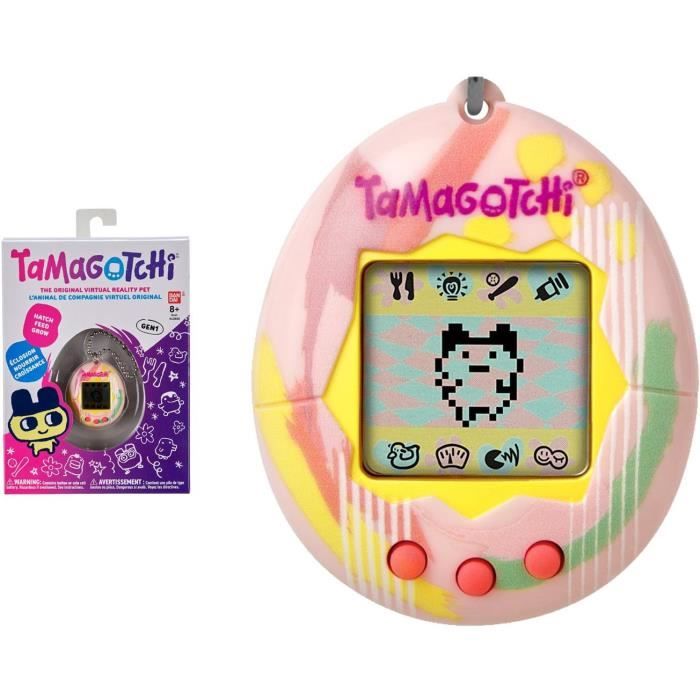 Bandai - Tamagotchi - Original Tamagotchi - Art Style - Virtual Electronic Pet with Screen, 3 Buttons and Games - 42883