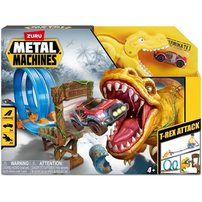 Car Circuit - ZURU - T-Rex Attack Metal Machine - Vehicle to launch to defeat the dinosaur with loops