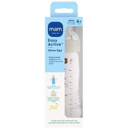 Baby bottle - MAM BABY - Easy Active - +6 months - 330 ml - X flow teat - Sand