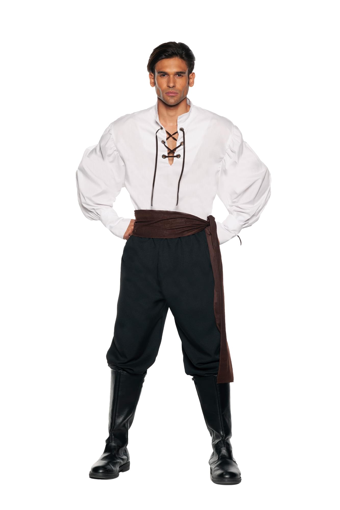 White Renaissance Shirt Adult Costume | One Size