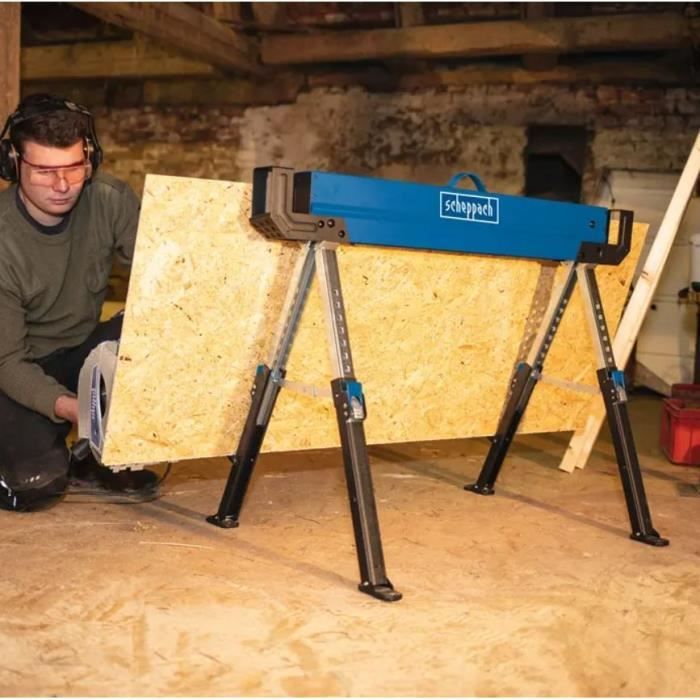 Lot of 2 Scheppach 820 mm trestles - MWB600