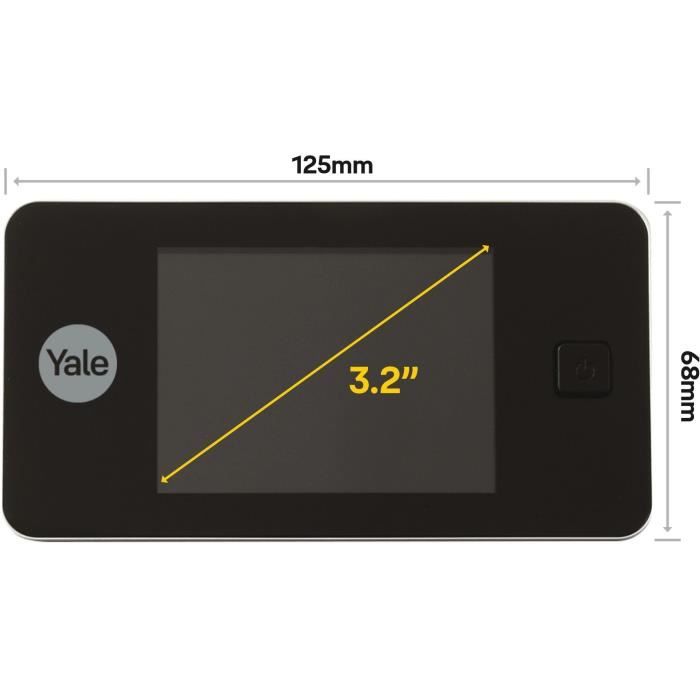YALE Digital Peephole - LCD 3.2 screen - For Door - Thickness 38-110 mm