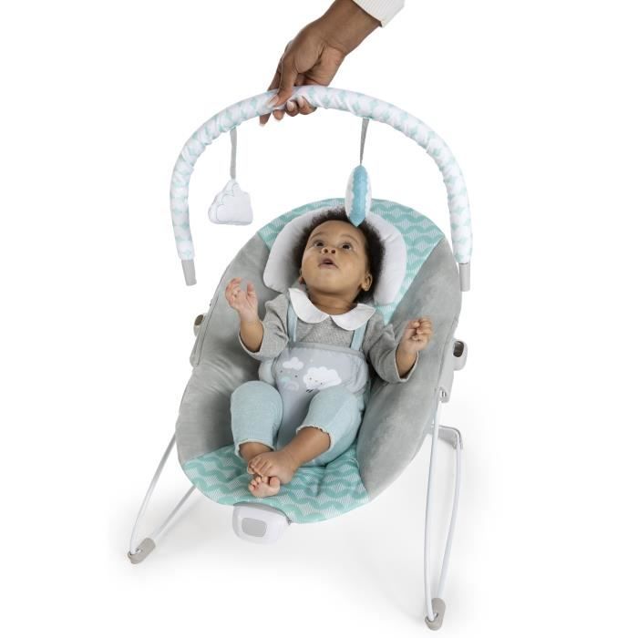 Ity Deckchair Bouncity Bounce, soothing vibrations, play arch with 2 toys, removable and machine washable - Goji