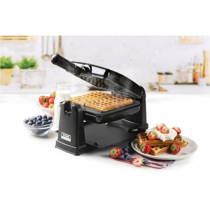 Domo rotary waffle iron - DO9224W - Rotary at 180 ° - Anti -adhesive revealing - Cool -Touch handle - 2 people