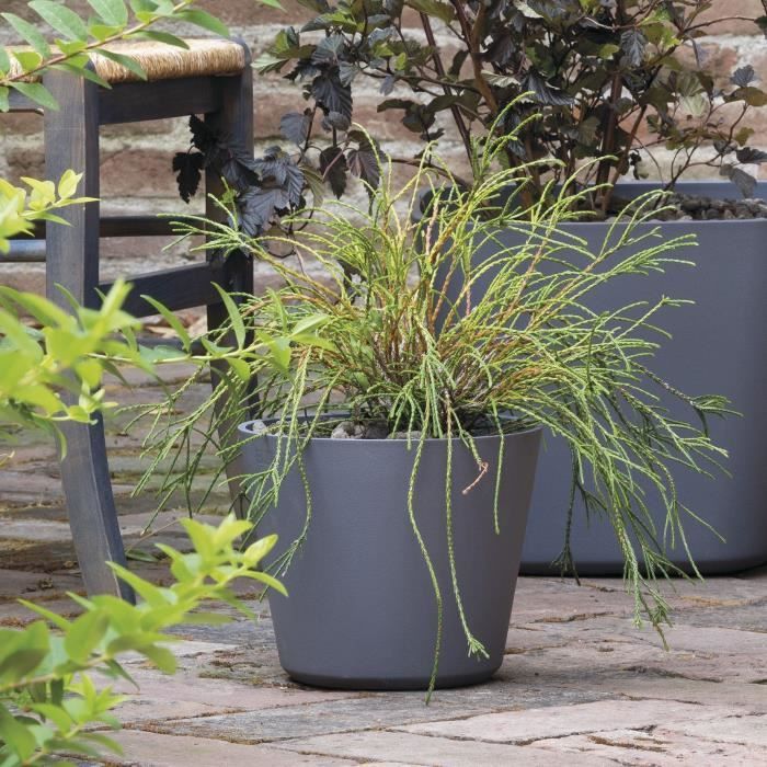 Flower pot - DEROMA - Origin - 11 L - Grey