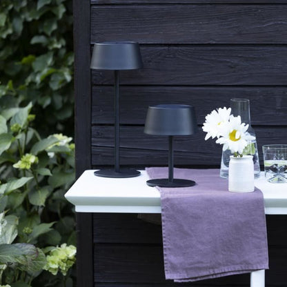 Outdoor table lamp - BRILLIANT - PICCO - LED and solar - Metal and plastic - 5 W - Frosted black