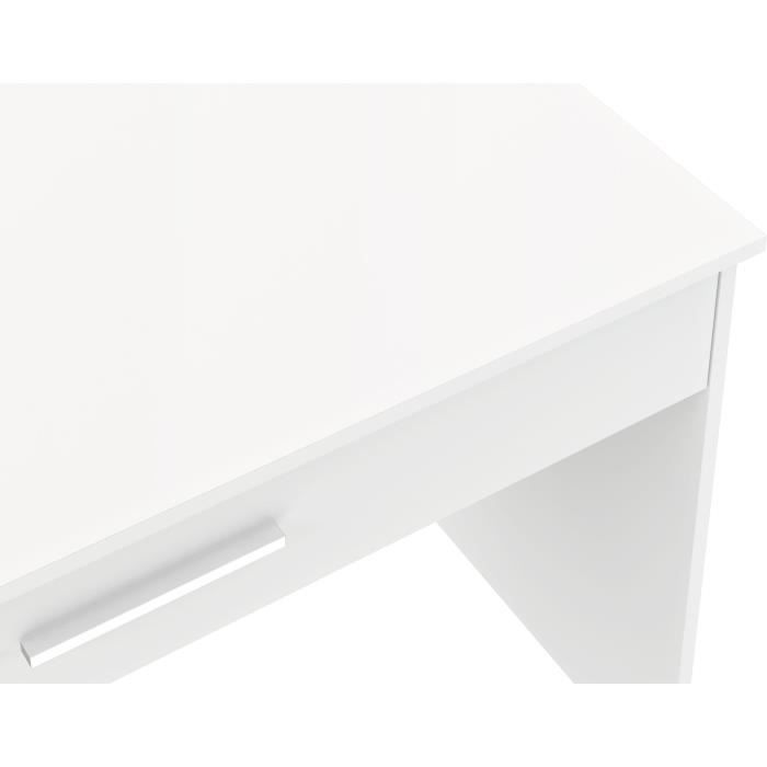 Large drawer desk - White melamine - 110 x 56 x 81.5 cm