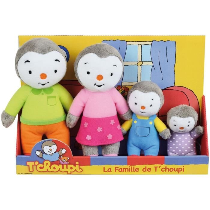 Family box 4 plush - T'choupi - Jemini - +/- 19 cm