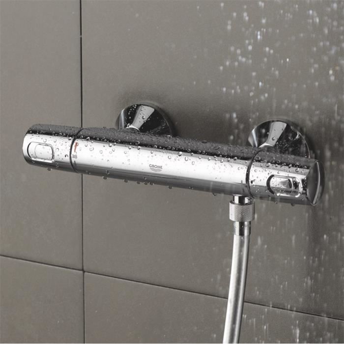 Grohe thermostatic mixer shower Precision trend, wall mounting, anti-cross protection, 1/2 threaded connection, chrome, 34229002
