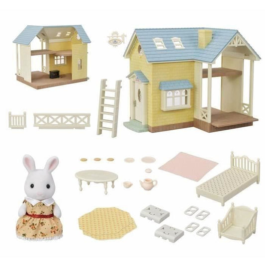 Blue Roof Cottage Box Set - SYLVANIAN FAMILIES - 5671 - For Children 5 Years and Up - Furniture Included