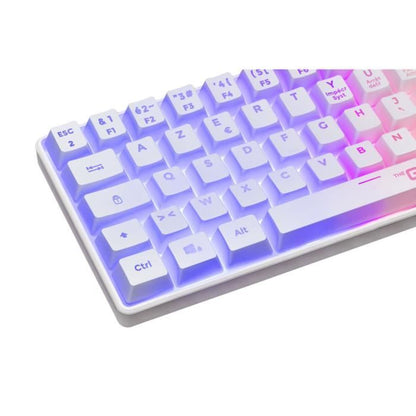 Gaming Keyboard - Membrane - The G-Lab - KEYZ HYDROGEN WL - Rainbow Backlighting - Wireless - Semi-Mechanical - Azerty - White