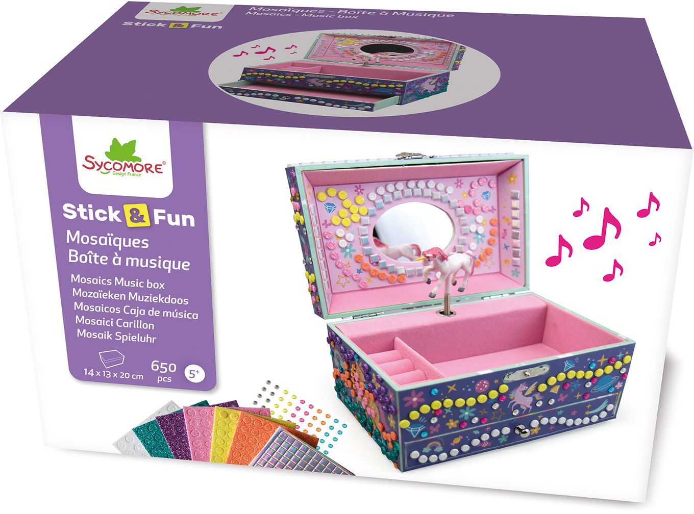 Sycomore - Music box Dimensions: 19 x 12.5 x 11.8 Personalize