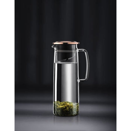 Glass Infuser Pitcher - BODUM - Biasca - Copper Lid with Filter - 1.2 L - Transparent