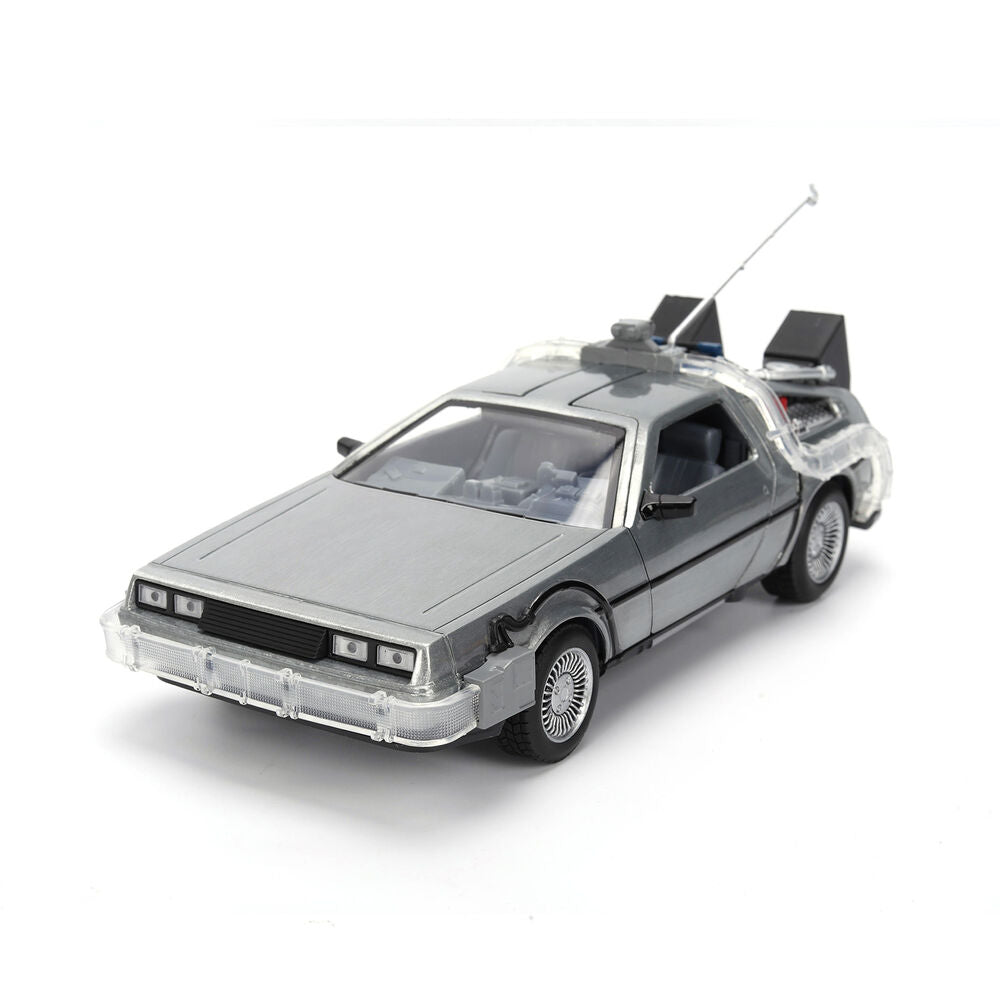 Back to the Future 40th Anniversary Time Machine Hollywood Rides Dlorean replica