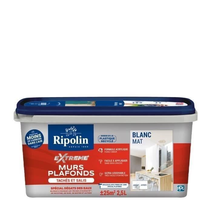 RIPOLIN Matt Paint for Stained and Dirty Ceilings - Matt White