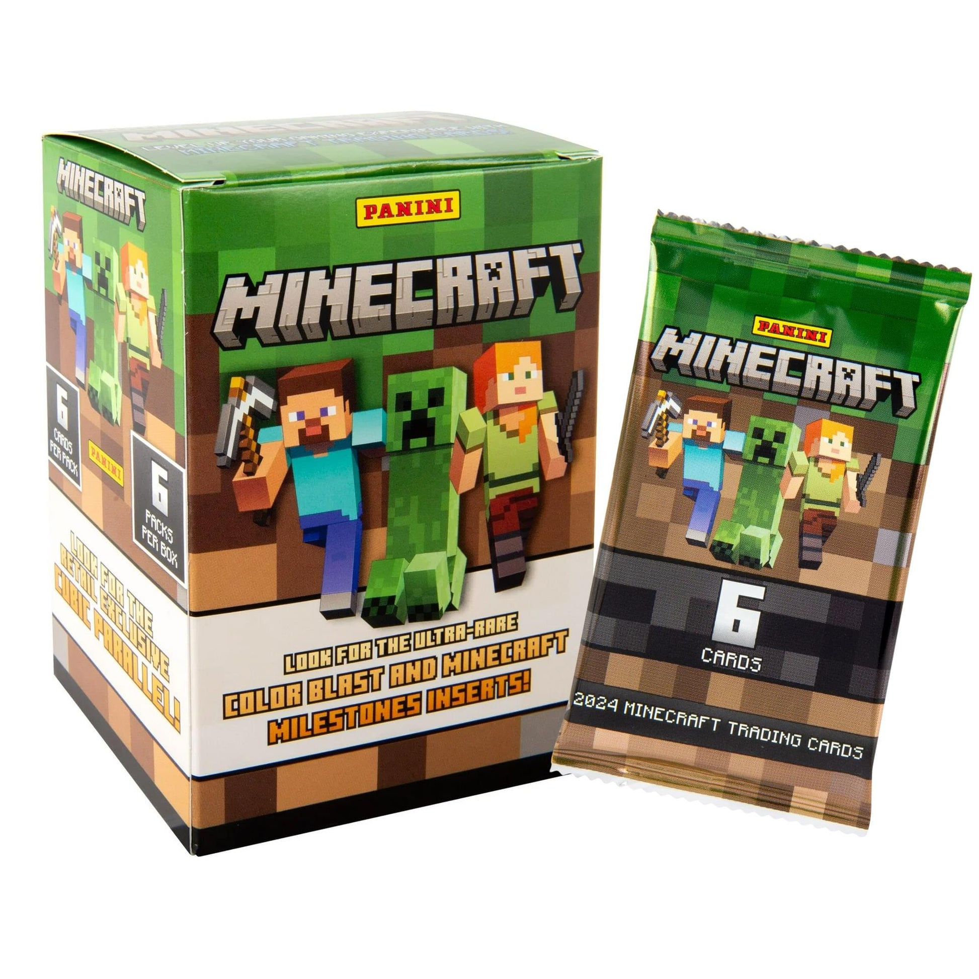 Minecraft 2024 Panini Blaster Box | 6 Packs