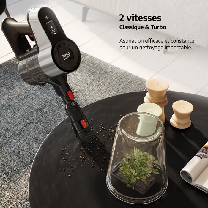 Beko VRT50121VR multifunction wireless broom vacuum cleaner - 21.6V - 45min autonomy - Cyclonic technology - backlit brush