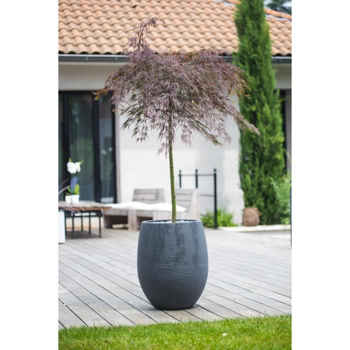 EDA Round Pot Graphit Ø50cm - Capacity 53L - Anthracite gray