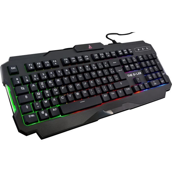 4 in 1 Gaming Combo - Backlit keyboard / Backlit mouse / Headset + Mouse pad - THE G-LAB - COMBO-ACTINIUM/FR