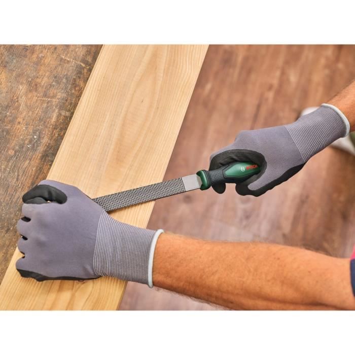 Bosch 3-Piece Rasp Set (Heavy Duty Flat/Round/Half-Round Wood Rasps Hard Carbon Steel)