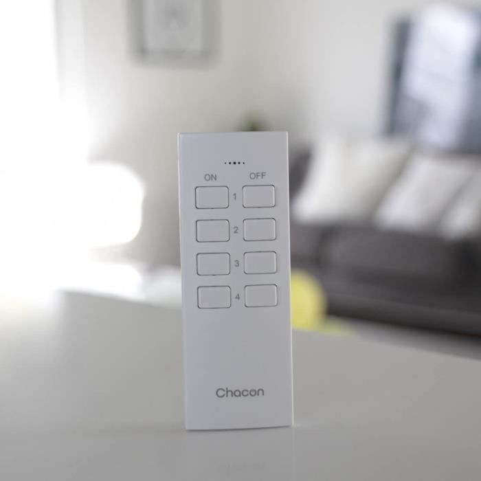 Chacon kit of 2 on/off remote -controlled sockets with remote control