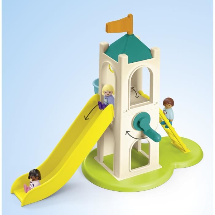 PLAYMOBIL Junior 71703 Playground with giant slide Includes five figures, a slide and accessories - Ages 1 and up