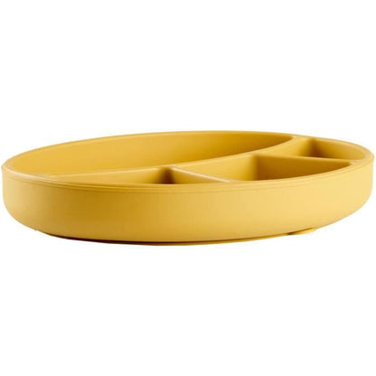 Suction plate - THERMOBABY - Silicone - Honey Yellow - Compartmentalized and non-slip