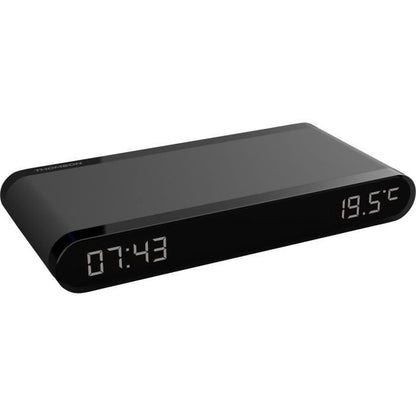 Alarm clock charging station - THOMSON - Black - 15W induction, Temperature, USB-C port, 230V power supply
