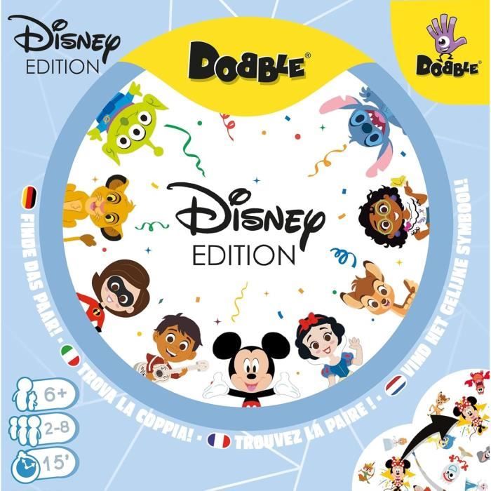 Dobble: Disney 100 years|Zygomatic - Board game - 5 mini-games - from 6 years old