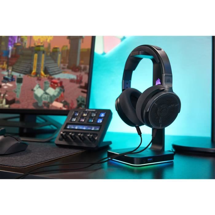 CORSAIR VIRTUOSO PRO Open Wired Gaming and Streaming Headset - Graphene - Black - Headband