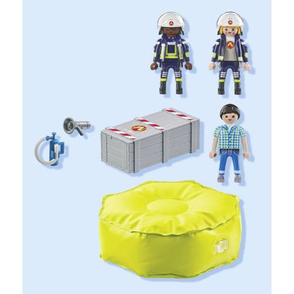 PLAYMOBIL 71465 Firefighters with rescue cushion - Action Heroes - Firefighters - Ages 4 and up