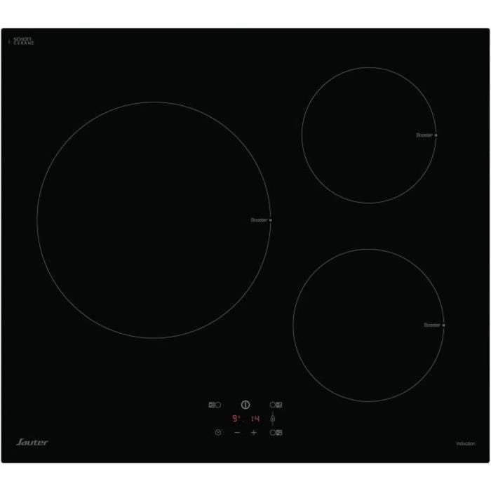 SAUTER SI934B - Induction hob - 3 burners - 8300W - L60 cm - Black