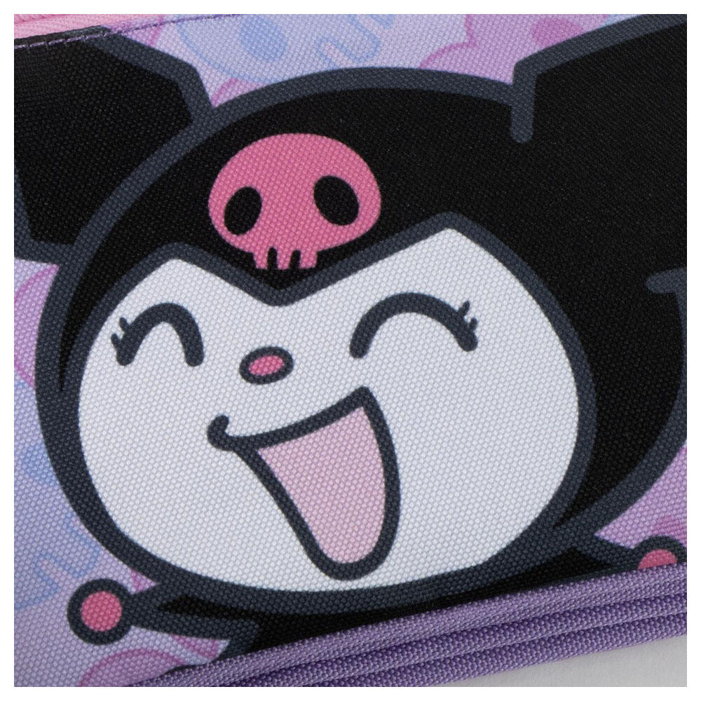Hello Kitty Kuromi triple pencil case