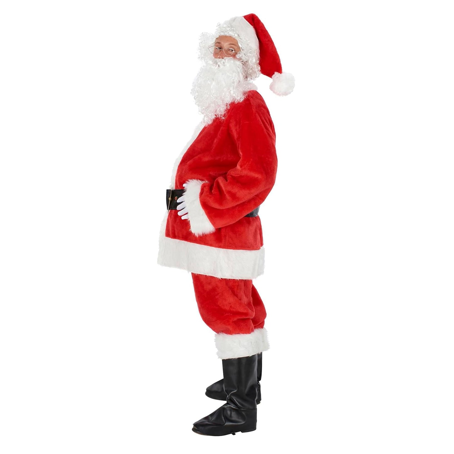 Deluxe Plush Santa Adult Costume | Extra Large