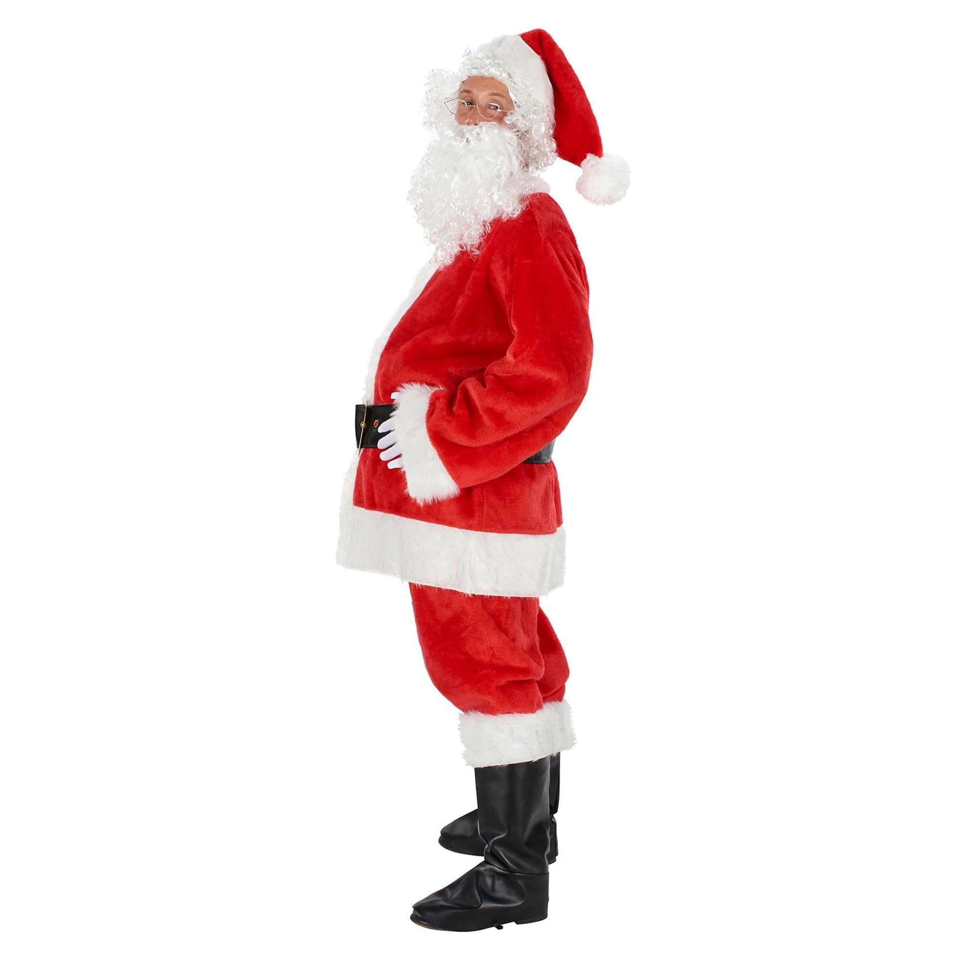 Deluxe Plush Santa Adult Costume | Extra Large