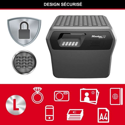 MASTER LOCK Safety Case / Safe - Fireproof and Waterproof - Electronic Combination - 18.5L
