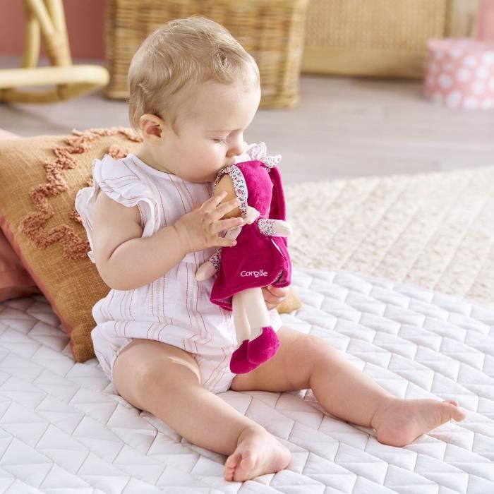 Doudou - COROLLE - Miss Rose Grenadine - 25 cm - vanilla scent - from birth