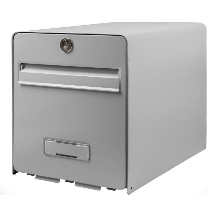 Burg Wachter Mailbox Favor in Galvanized Steel - 1 Door - Gray
