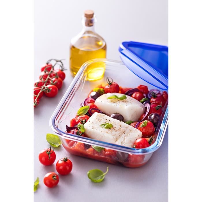 Rectangular box with lid - PYREX - 1451026 - 20 x 15 cm - 800 ml - Cook & Go - Borosilicate glass base