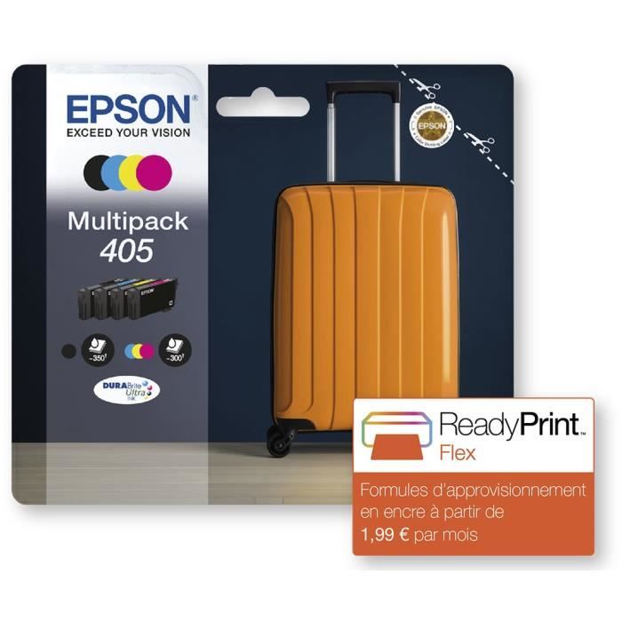 Pack of 4 Ink cartridges - 405 Ultra Ink - EPSON - WorkForce WF-7830, 7835, 7840, WorkForce Pro WF-3820, 3825, 4820, 4825, 4830