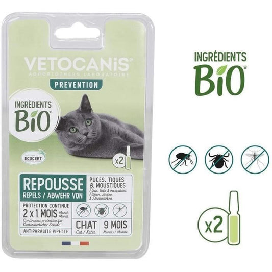 Antiparasitic Pipettes - VETOCANIS - Organic Ingredients for Cats