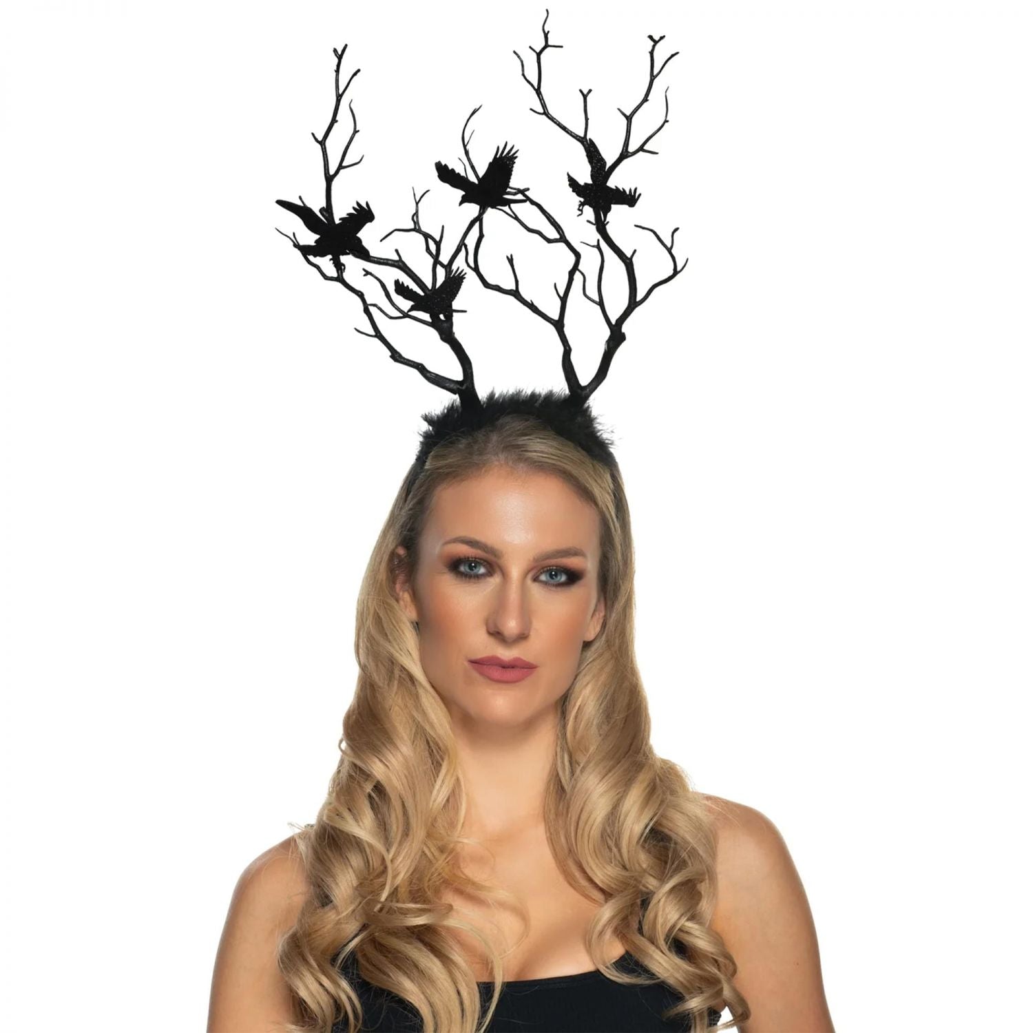 Evil Witch Crow Crown Adult Costume Accessory
