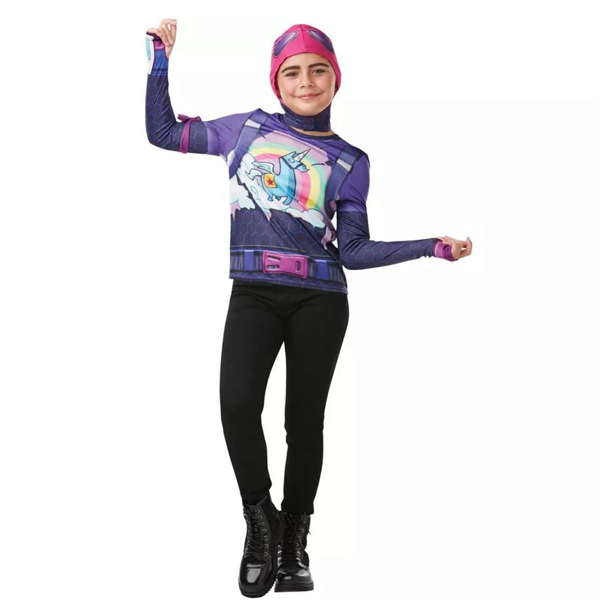 Fortnite Brite Bomber Teen Costume Top & Cap - 9-10 yrs