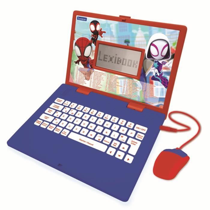 SPIDER-MAN Bilingual (FR / EN) educational computer for children LEXIBOOK - 124 activities